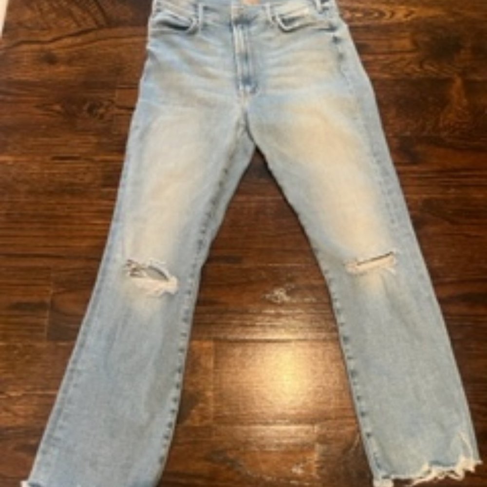 Mother Denim jeans The Hustler Ankle Chew in Petal Plucker size 30